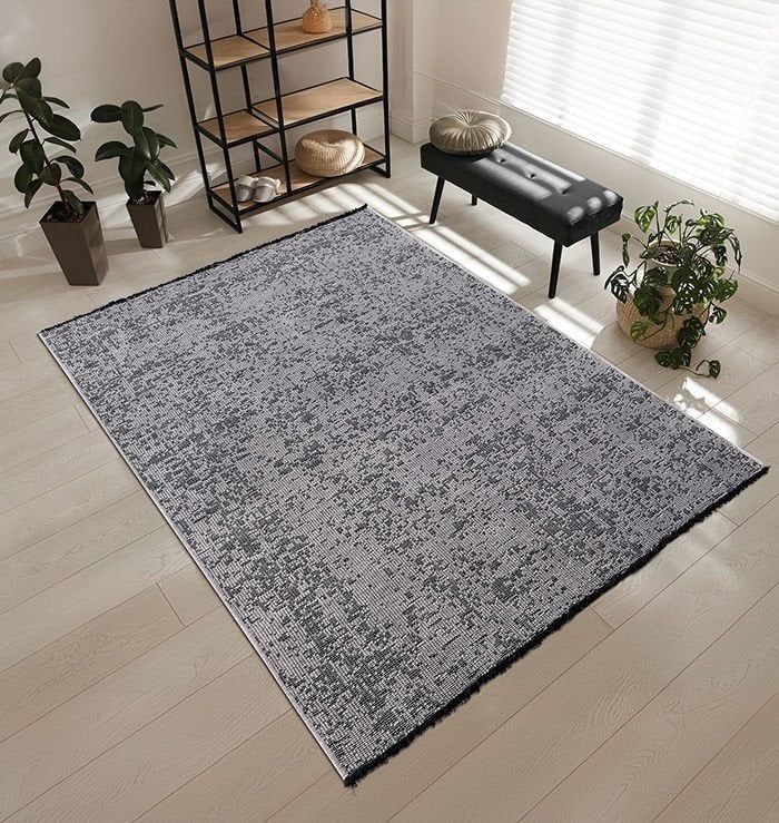 FIRSAT ÖLÇÜ 100x200 Gri Renk Makinede Yıkanabilir Kilim