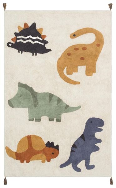 Yıkanabilir Kaymaz Tabanlı Natural Pamuk Çocuk/Bebek Halısı NX-236