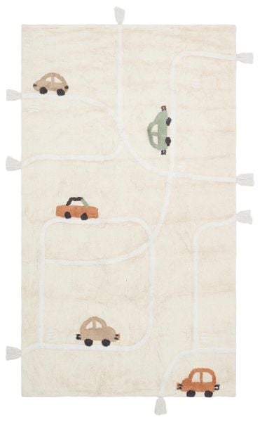 Yıkanabilir Kaymaz Tabanlı Natural Pamuk Çocuk/Bebek Halısı NX-237