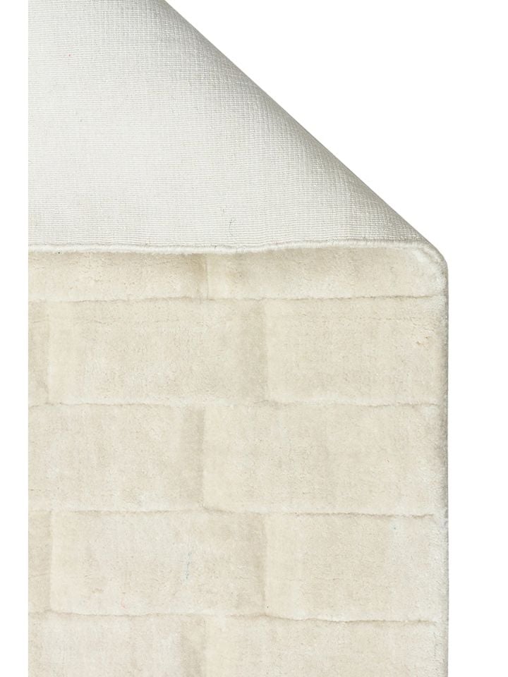 Relief Serisi 3D Kabartmalı Modern Krem Renk Halı NX-762