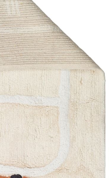 Yıkanabilir Kaymaz Tabanlı Natural Pamuk Çocuk/Bebek Halısı NX-237