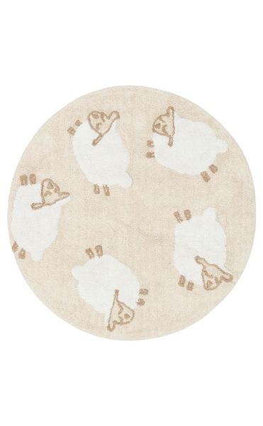 Yıkanabilir Kaymaz Tabanlı Natural Pamuk Çocuk/Bebek Halısı NX-239