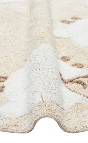 Yıkanabilir Kaymaz Tabanlı Natural Pamuk Çocuk/Bebek Halısı NX-239