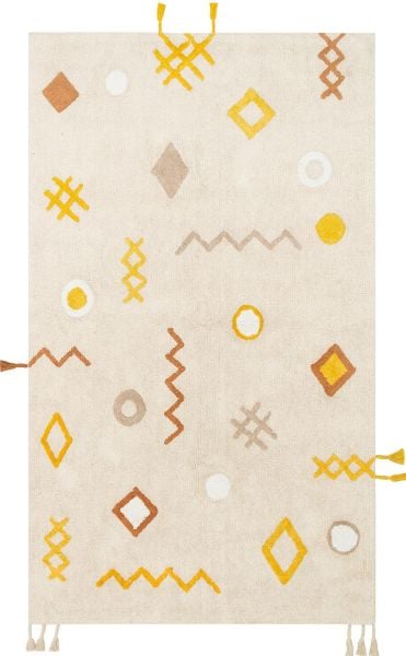 Yıkanabilir Kaymaz Tabanlı Natural Pamuk Çocuk/Bebek Halısı NX-240