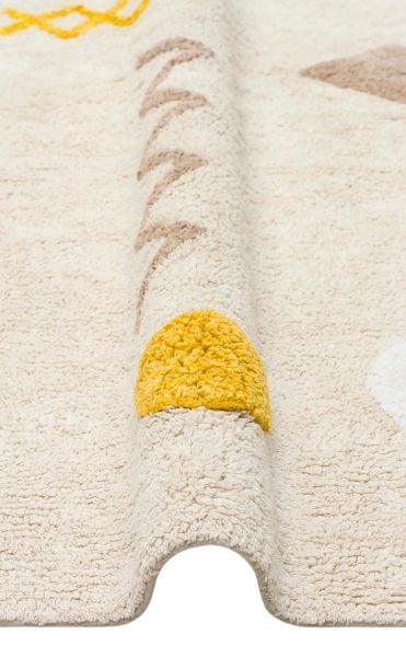 Yıkanabilir Kaymaz Tabanlı Natural Pamuk Çocuk/Bebek Halısı NX-240