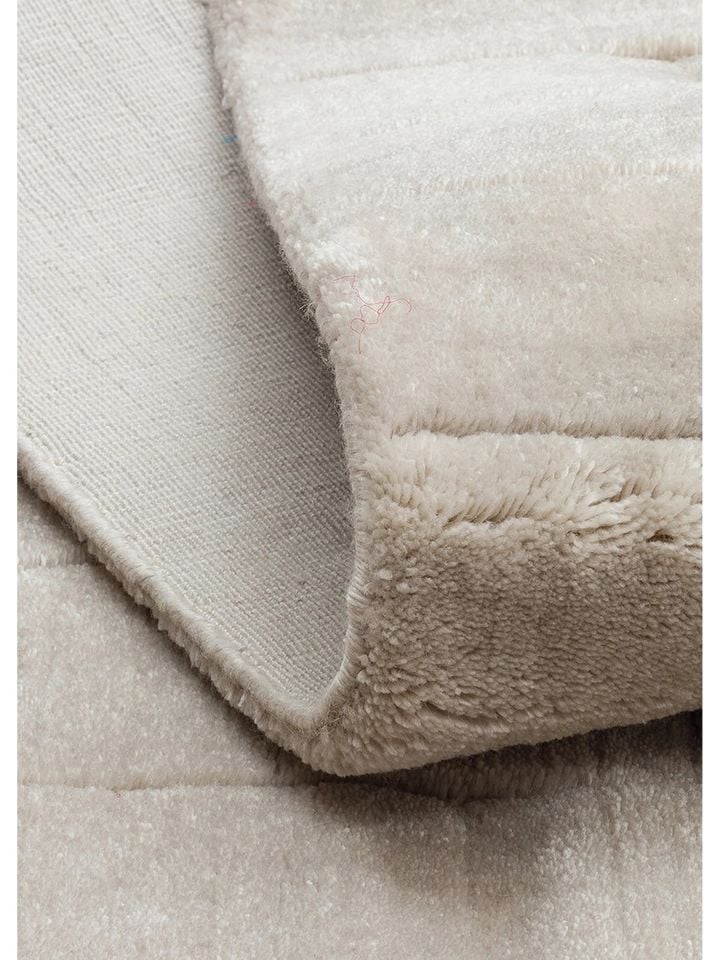 Relief Serisi 3D Kabartmalı Modern Gümüş Renk Halı NX-763