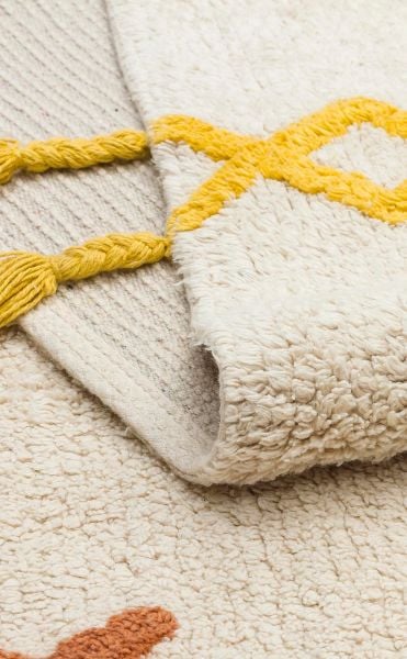 Yıkanabilir Kaymaz Tabanlı Natural Pamuk Çocuk/Bebek Halısı NX-240