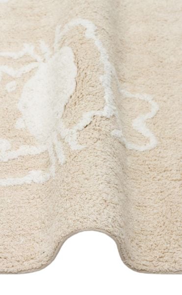 Yıkanabilir Kaymaz Tabanlı Natural Pamuk Çocuk/Bebek Halısı NX-243