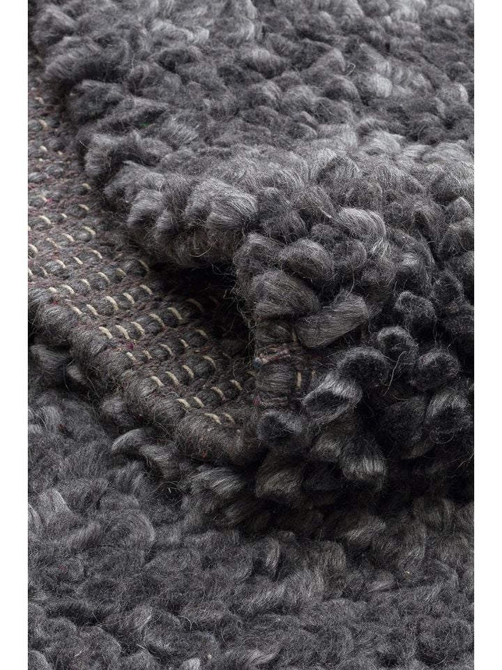 Boreal Serisi El Dokuma Modern Antrasit Renk Shaggy Halı NX-3740