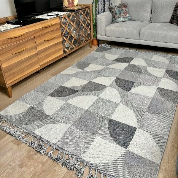 Nordic Serisi Bej Renk Modern Halı TH-73