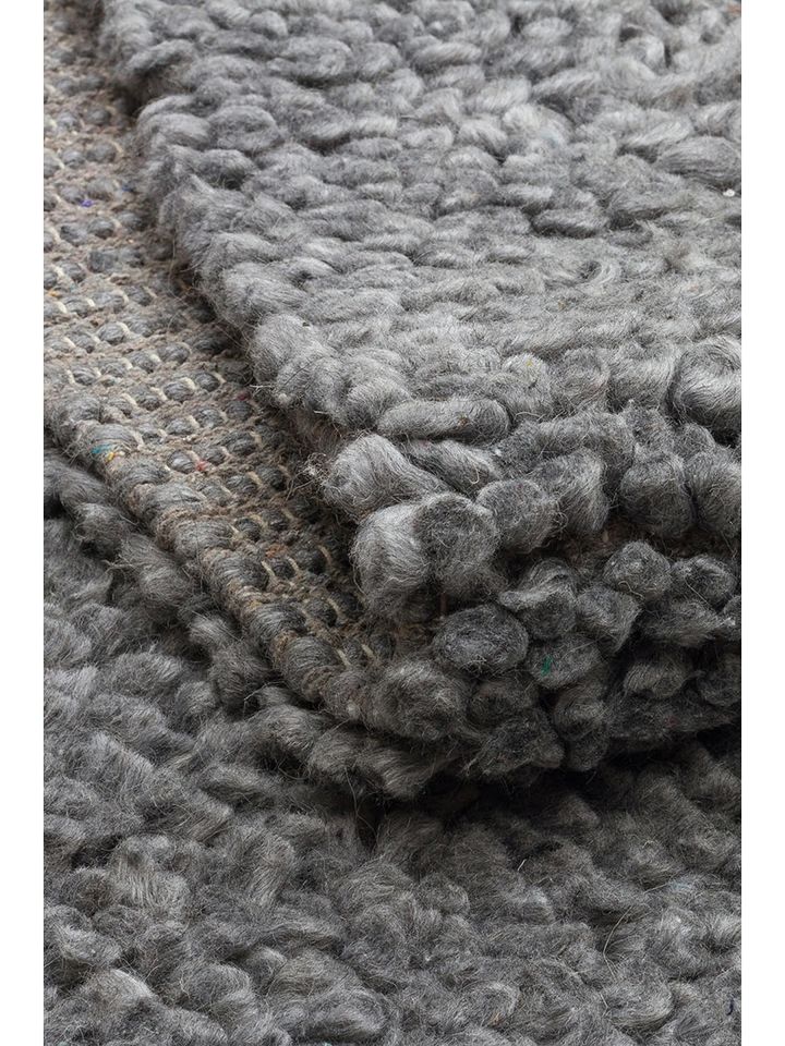 Boreal Serisi El Dokuma Modern Gri Renk Shaggy Halı NX-3741