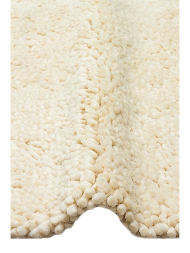 Boreal Serisi El Dokuma Modern Krem Renk Shaggy Halı NX-3742