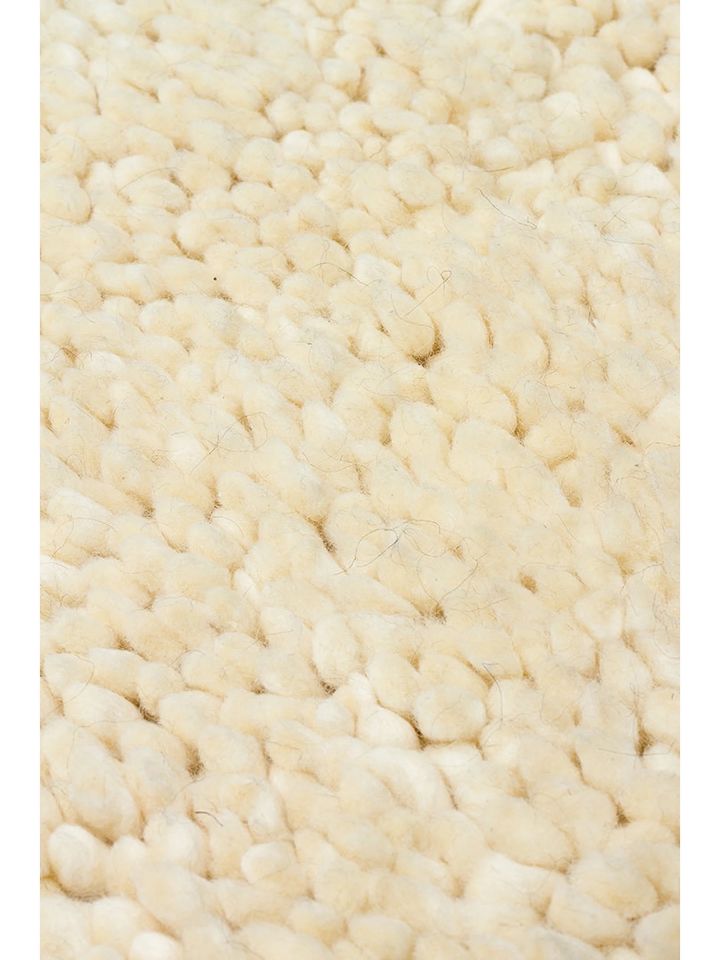 Boreal Serisi El Dokuma Modern Krem Renk Shaggy Halı NX-3742