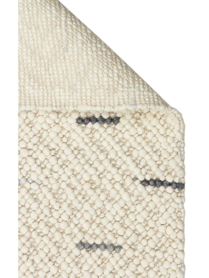 Liva Serisi İskandinav Tarzı İri Örgü Dokulu Gri/Antrasit Doğal Yün Halı NX-3688