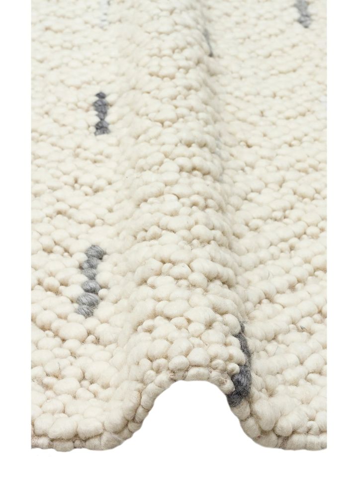 Liva Serisi İskandinav Tarzı İri Örgü Dokulu Gri/Antrasit Doğal Yün Halı NX-3688