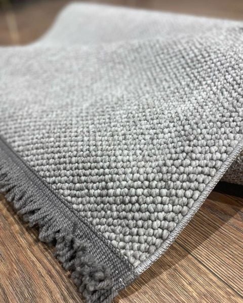 Clam Serisi Bukle Dokuma Modern Gri Renk Halı EH-5401