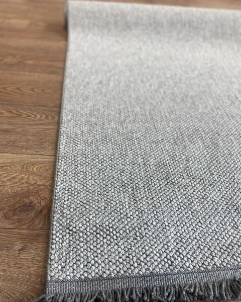 Clam Serisi Bukle Dokuma Modern Gri Renk Halı EH-5401