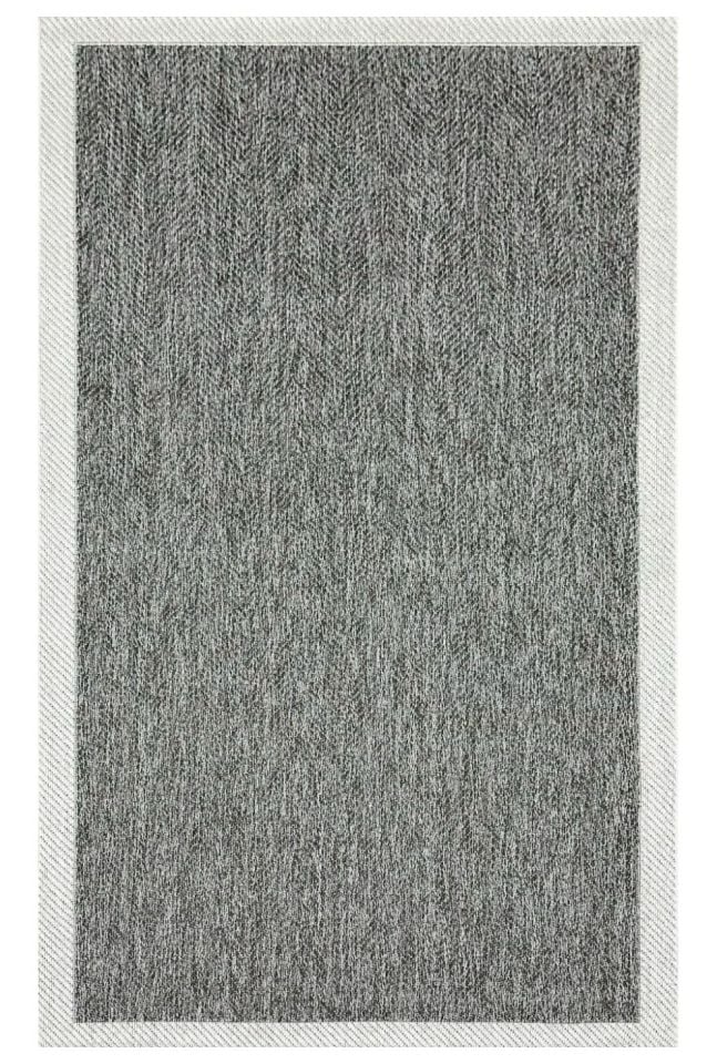 Alfa Serisi Makinede Yıkanabilir Gri/Ekru Sisal Halı NX-18