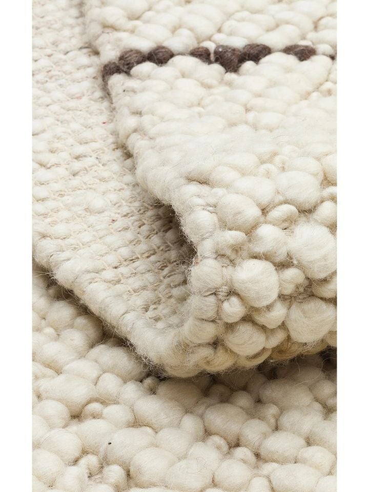 Liva Serisi İskandinav Tarzı İri Örgü Dokulu Renkli Doğal Yün Halı NX-3690