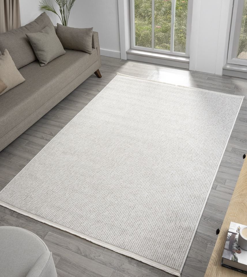 Clam Serisi Bukle Dokuma Modern Bej Renk Halı EH-5402