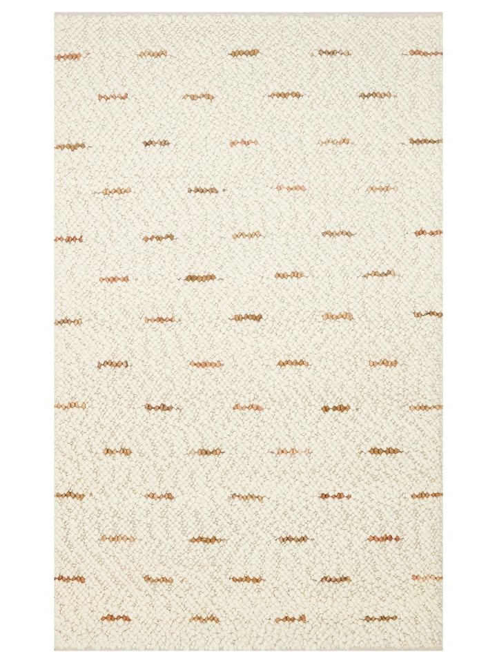 Liva Serisi İskandinav Tarzı İri Örgü Dokulu Taba Doğal Yün Halı NX-3691