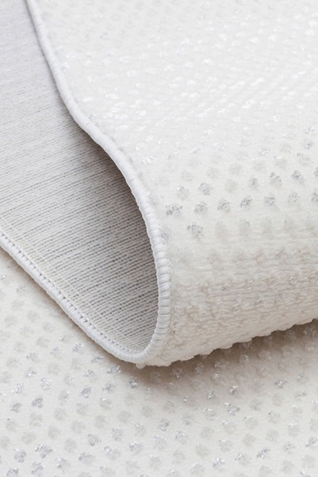 Joy Serisi Makinede Yıkanabilir Ekru Renk Modern Makine Halısı EH-823