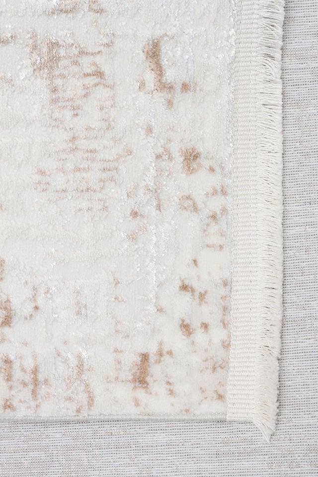 Joy Serisi Makinede Yıkanabilir Ekru/Bej Renk Modern Makine Halısı EH-824