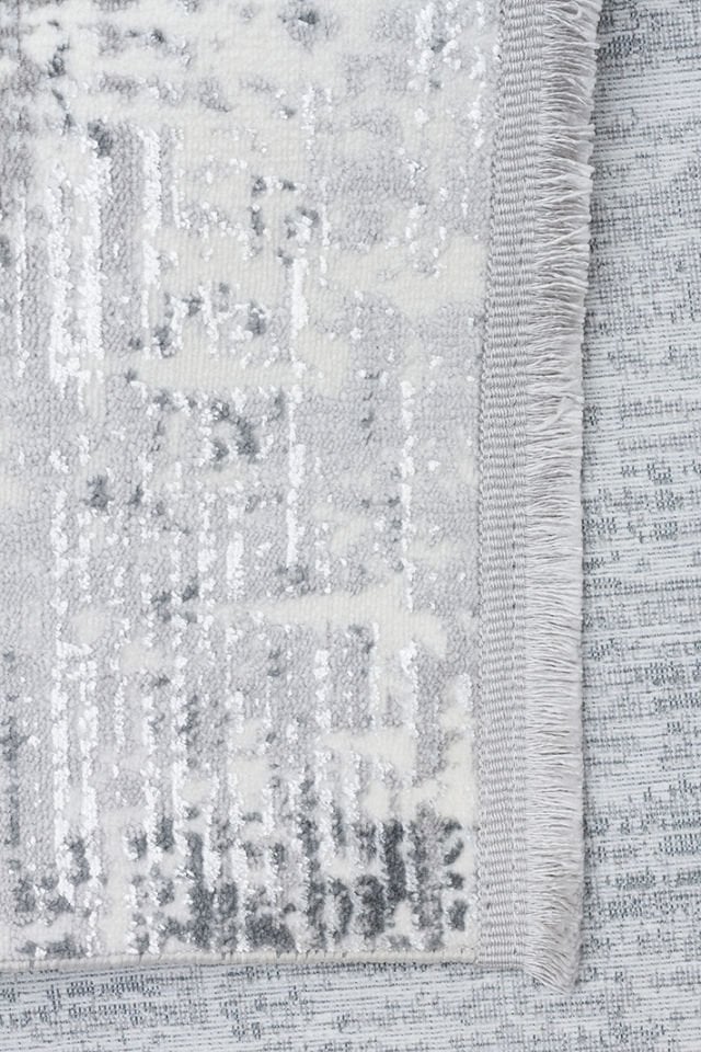 Joy Serisi Makinede Yıkanabilir Gri Renk Modern Makine Halısı EH-825