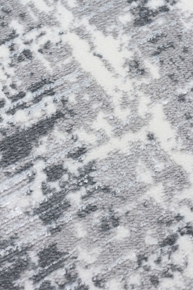 Joy Serisi Makinede Yıkanabilir Gri Renk Modern Makine Halısı EH-825