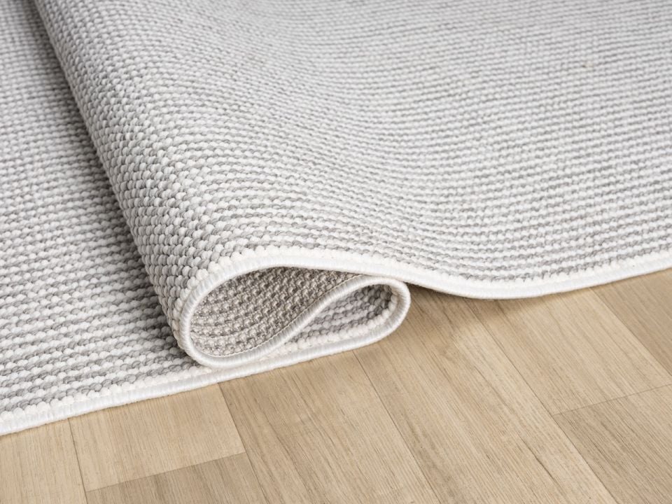 Clam Serisi Bukle Dokuma Modern Ekru/Gri Renk Halı SH-5403