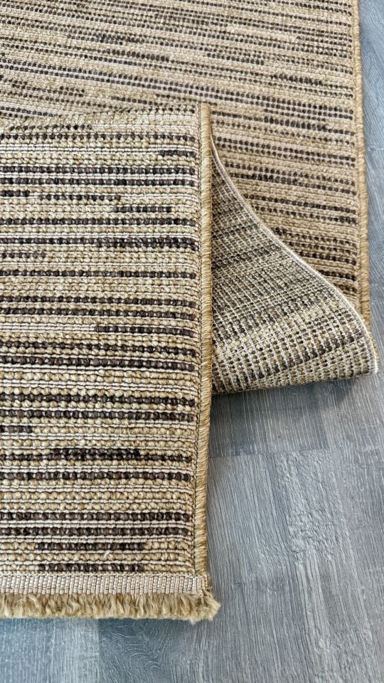 Avina Serisi Bej/Kahve Kolay Temizlenebilir Sisal Halı RH-8004