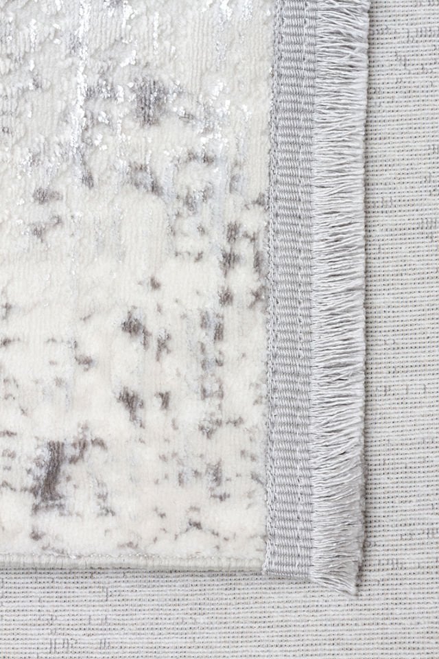 Joy Serisi Makinede Yıkanabilir Ekru/Gri Renk Modern Makine Halısı EH-826