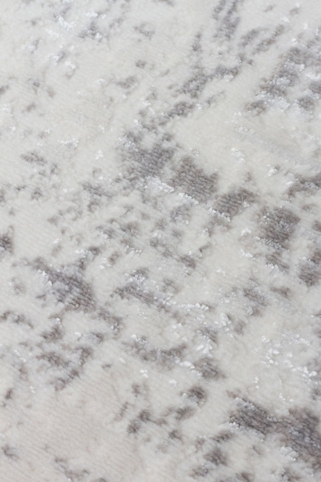 Joy Serisi Makinede Yıkanabilir Ekru/Gri Renk Modern Makine Halısı EH-826