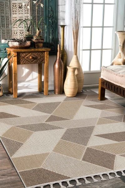 Nordic Serisi Bej Renk Modern Halı TH-74