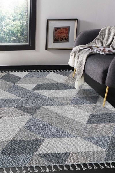 Nordic Serisi Gri Renk Modern Halı TH-75