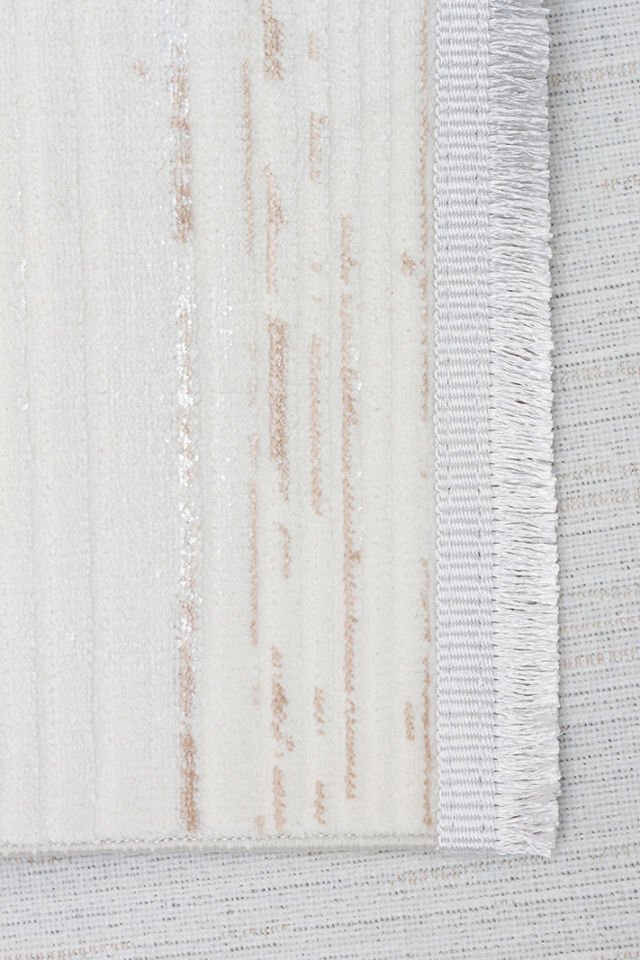 Joy Serisi Makinede Yıkanabilir Ekru/Bej Renk Modern Makine Halısı EH-828