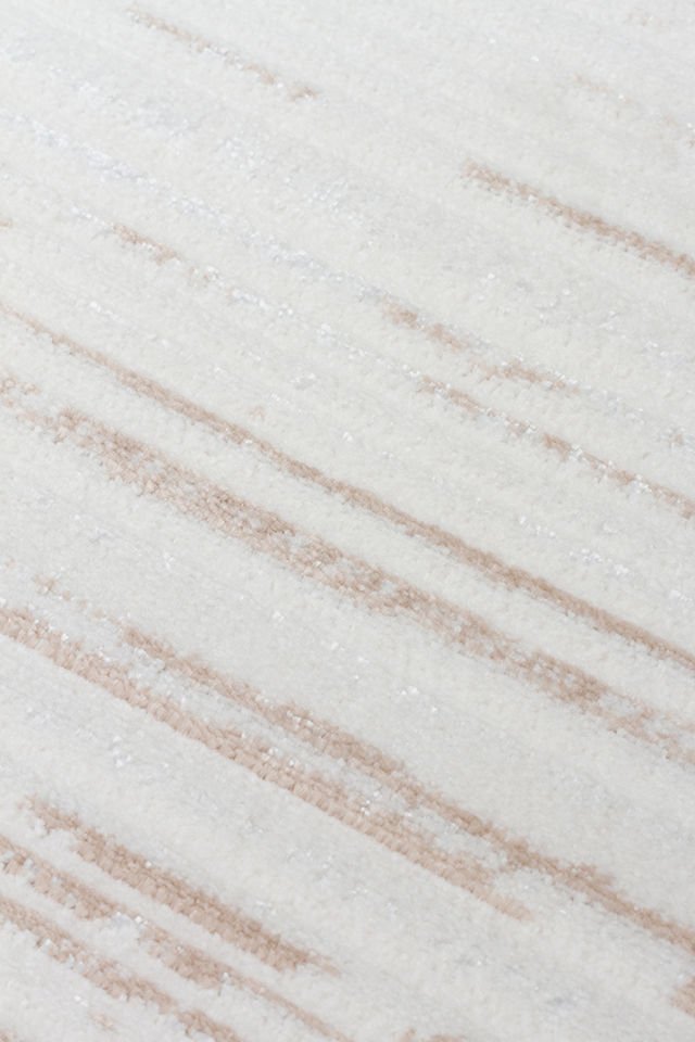 Joy Serisi Makinede Yıkanabilir Ekru/Bej Renk Modern Makine Halısı EH-828