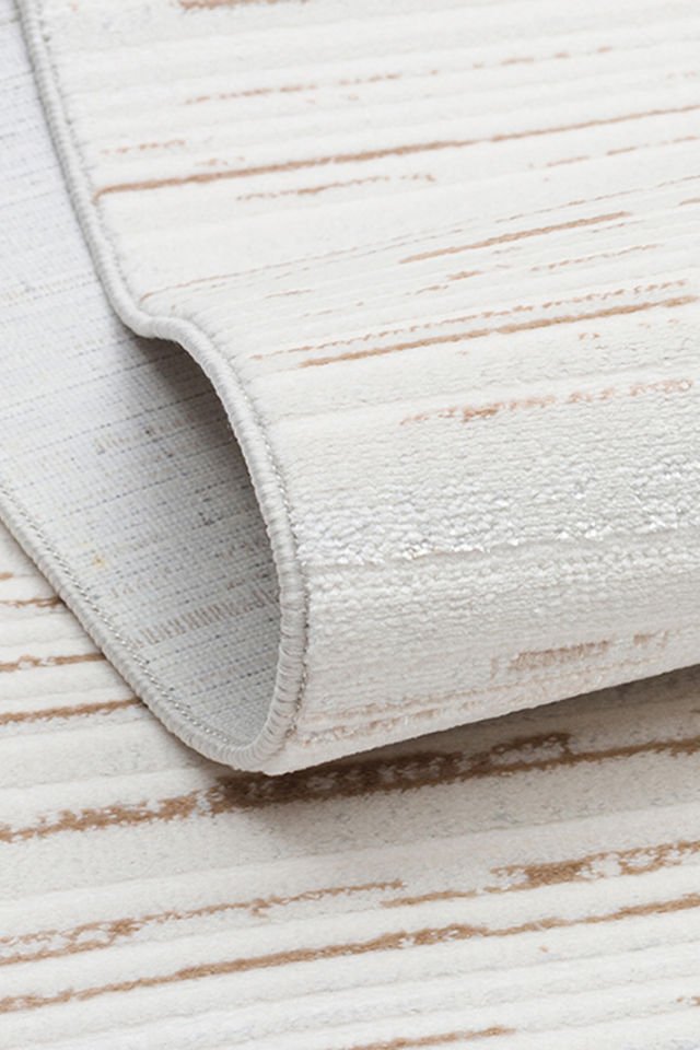 Joy Serisi Makinede Yıkanabilir Ekru/Bej Renk Modern Makine Halısı EH-828