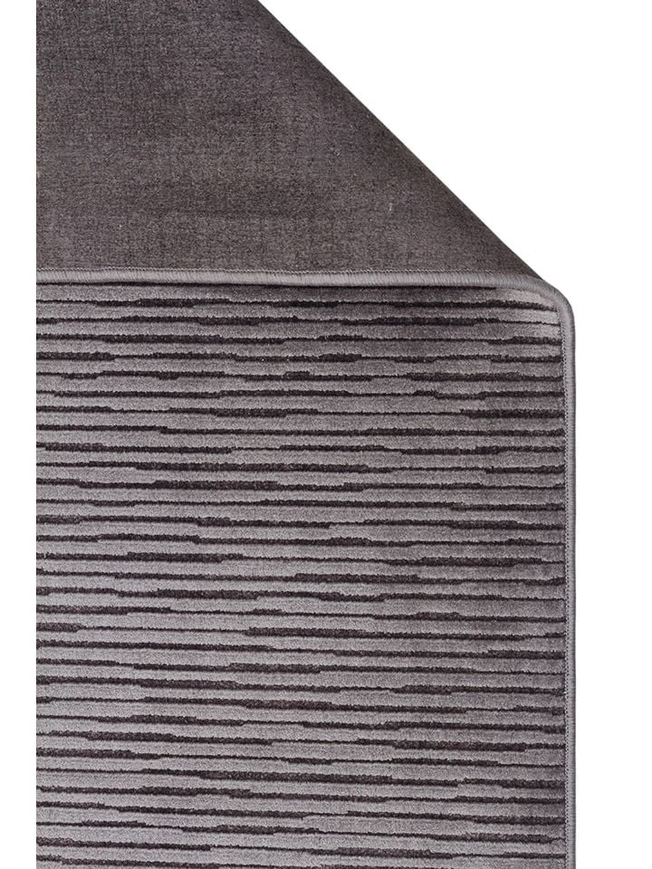 Aura Serisi Yüksek-Alçak Rölyef Dokulu %100 Viskon Antrasit Renk Modern Halı NX-3670