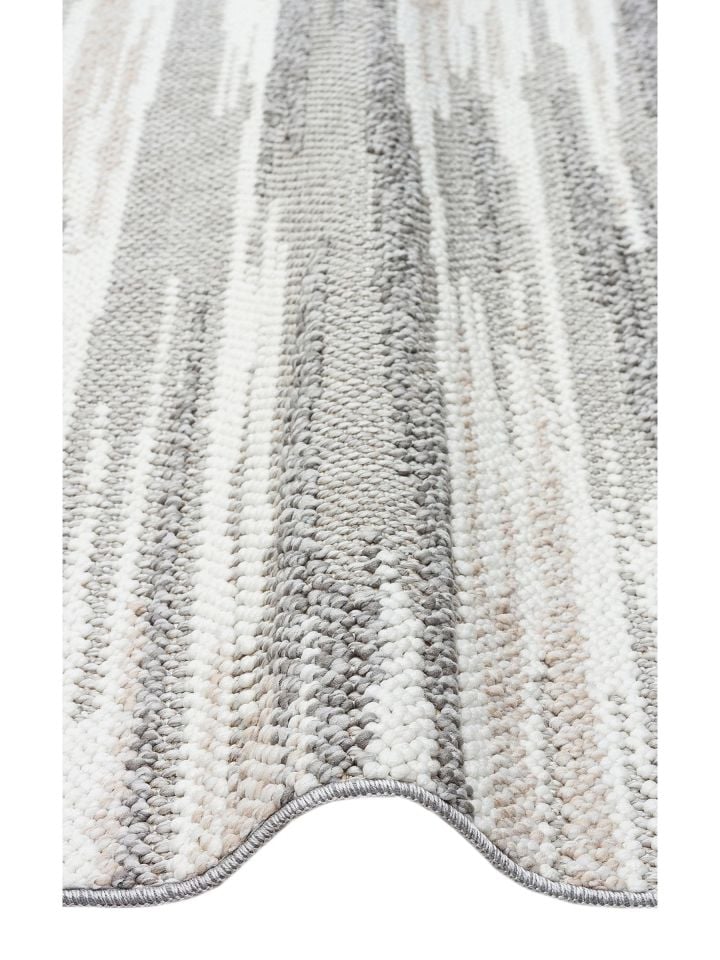 Clam Serisi Bukle Dokuma Modern Bej Gri Renk Halı EH-5404