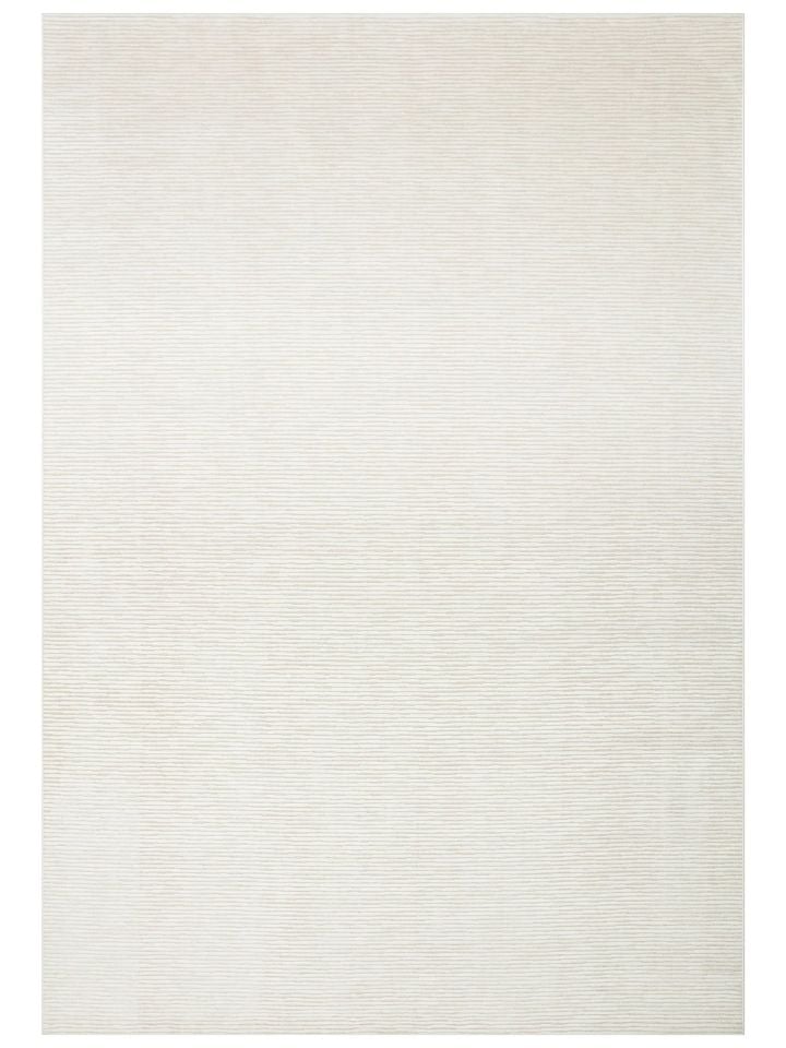 Aura Serisi Yüksek-Alçak Rölyef Dokulu %100 Viskon Bej/Beyaz Renk Modern Halı NX-3671