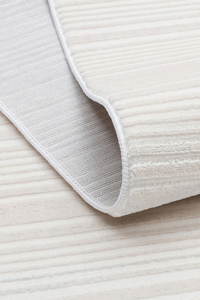 Joy Serisi Makinede Yıkanabilir Ekru Renk Modern Makine Halısı EH-830