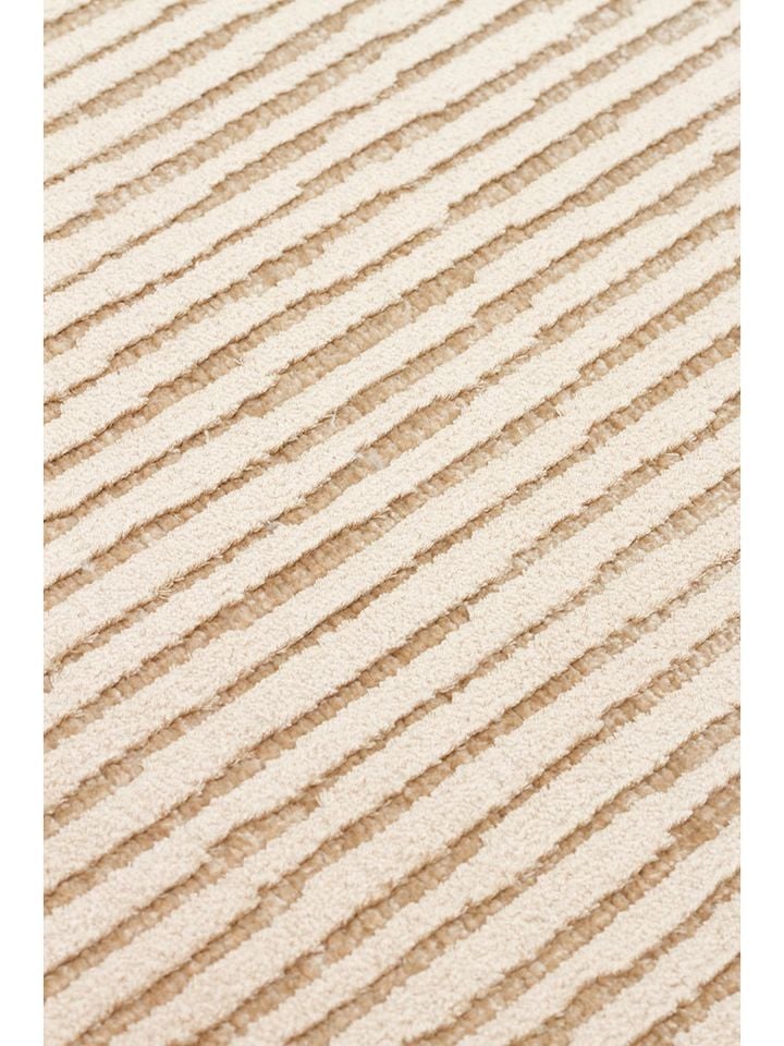 Aura Serisi Yüksek-Alçak Rölyef Dokulu %100 Viskon Bej Renk Modern Halı NX-3672