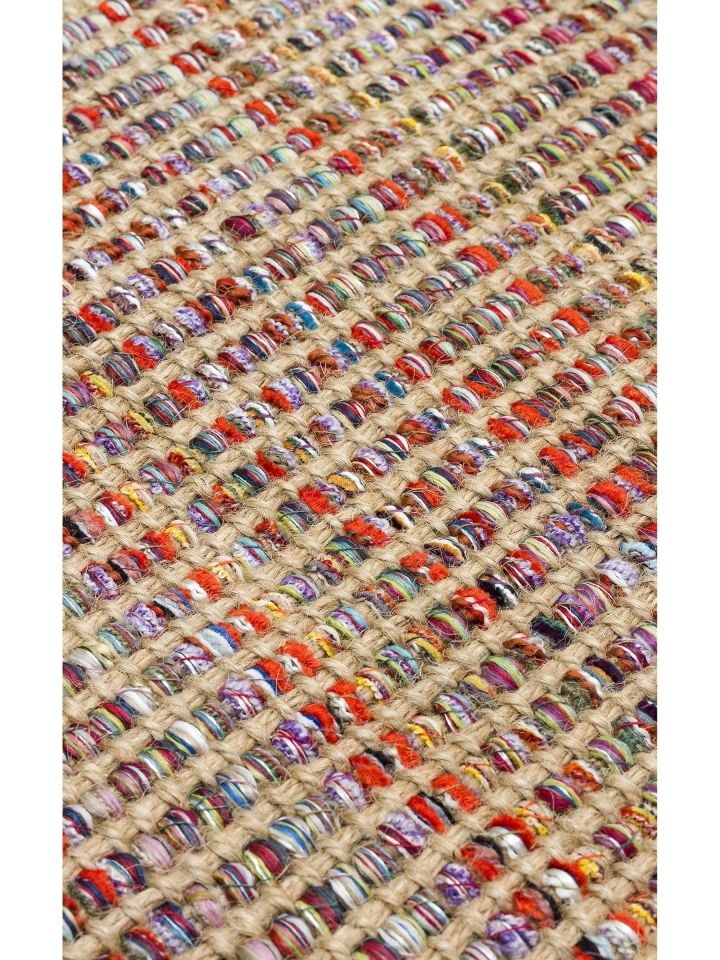 Siena Serisi Multi Renk Jüt El Dokuma Halı NX-1726