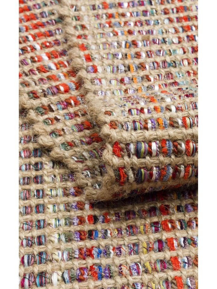 Siena Serisi Multi Renk Jüt El Dokuma Halı NX-1726