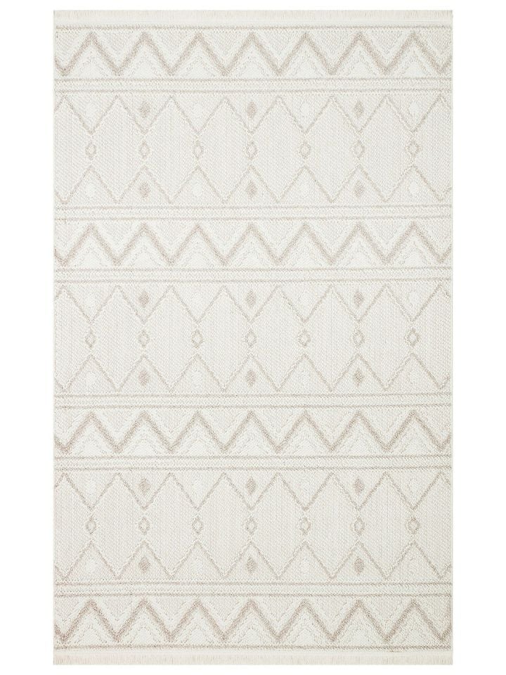 Clam Serisi Bukle Dokuma Modern Ekru/Bej Renk Halı EH-5405