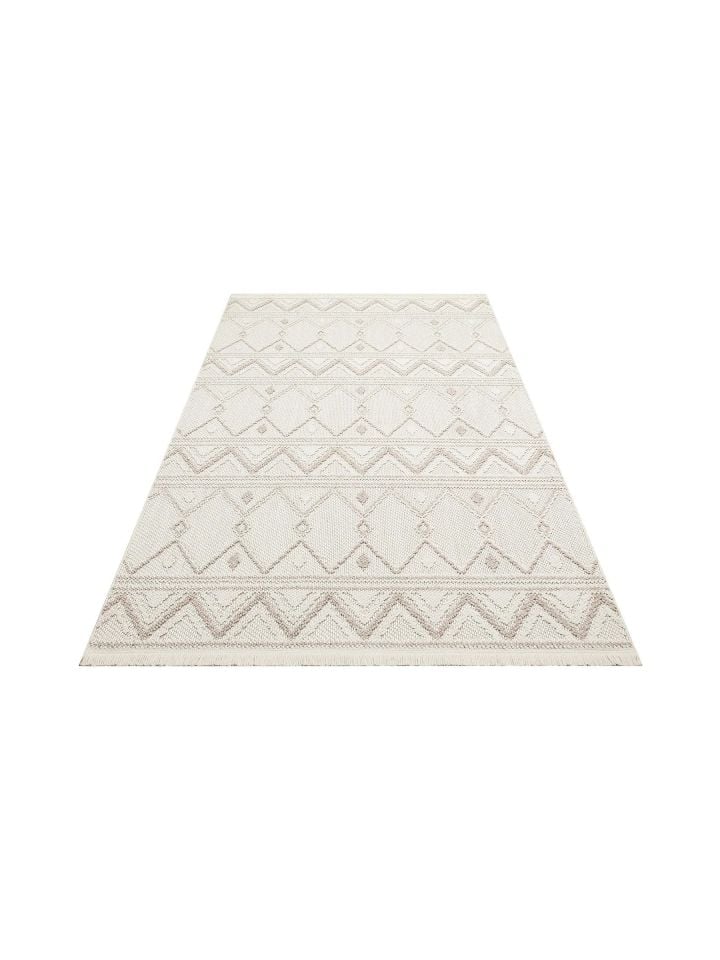 Clam Serisi Bukle Dokuma Modern Ekru/Bej Renk Halı EH-5405