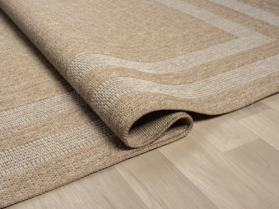 Avina Serisi Bej/Beyaz Kolay Temizlenebilir Sisal Halı SH-17
