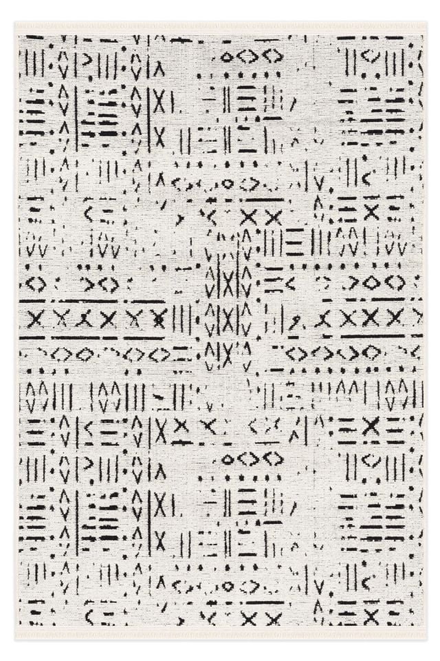 Mercan Serisi Beyaz Renk Makinede Yıkanabilir Kilim GH-8433