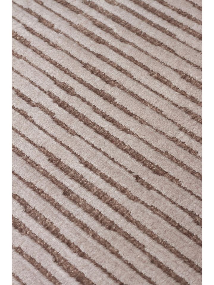 Aura Serisi Yüksek-Alçak Rölyef Dokulu %100 Viskon Taş Renk Modern Halı NX-3674